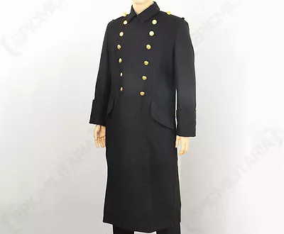 WW2 German Kriegsmarine Officer Wool Overcoat - Repro Great Coat Jacket Navy New • £214.95