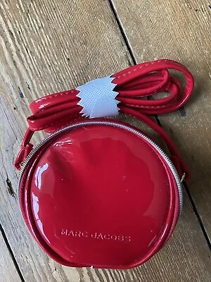 BRAND NEW Marc Jacobs Patent Red Mini Bag Purse Crossbody Round Bag • £11