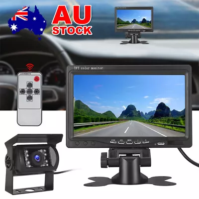 7  TFT-LCD Screen Monitor Reverse Camera Parking 18 IR Reversing Rear View Cam • $49.45