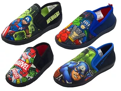 Boys Avengers Slippers Marvel Slip On Full Size 8 9 10 11 12 13 1 2 3 Junior • £9.99