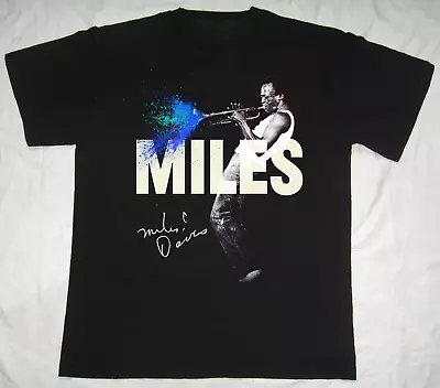 Inspired Miles Davis Signature Men Black Gift Fans T- Shirt  - Free Shipping • $18.99