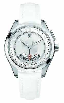 Timex TX Luxury Mens Perpetual Weekly Calendar White Dial Leather Watch T3C503 • $399.99