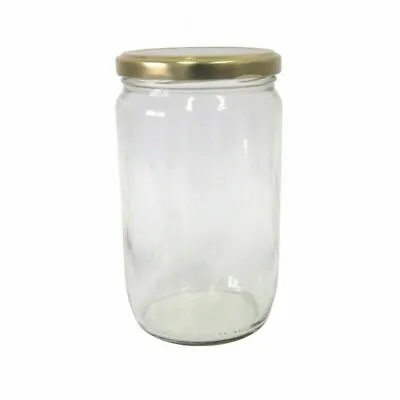 50 X 720ml  JAM JARS & LID  PICKLE CHUTNEY HONEY STORAGE • £59.95