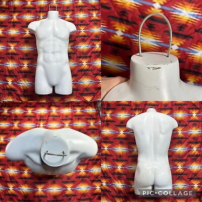 Male White Mannequin Torso No Arms  Headless Mannequin Hanging Wire Loop 29” • $60