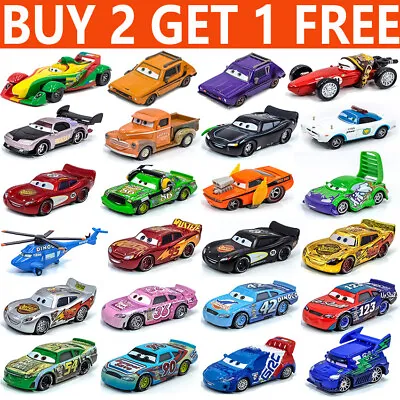 Disney Pixar Cars Toys 1:55 Lightning McQueen Diecast Kids Model Car Lot Loose • $12.99