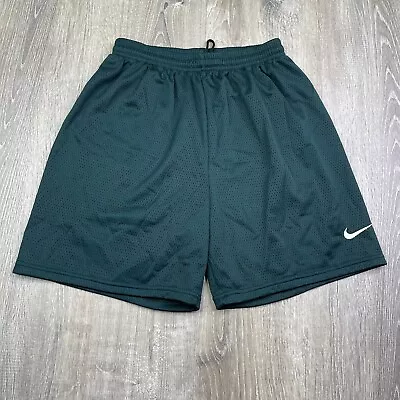 Vtg Nike Swoosh Green Mesh Shorts 90s White Tag Mens Medium • $31.49