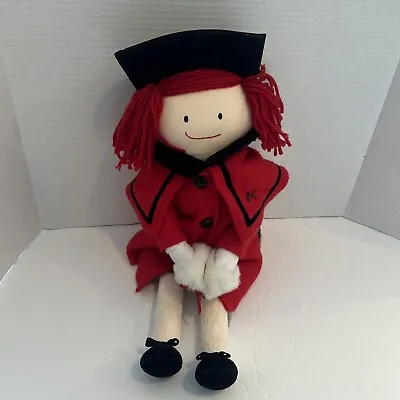 Vintage 1990's Eden Madeline 18  Stuffed Plush Christmas Doll Red Coat • $18