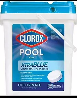 CLOROX Pool & Spa 3” XTRA BLUE Chlorinating Tablets Kills Bacteria 35 LB Bucket • $149.99