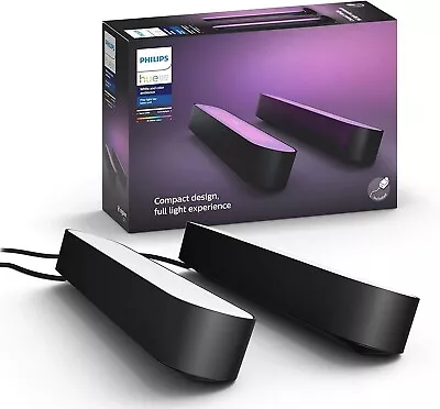 Philips Hue Play - White & Colour Ambiance Smart LED Bar Light - Black - 2 Pack  • $189