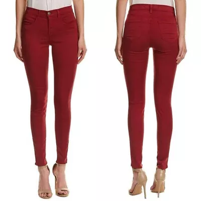 J Brand Super Skinny Gaya Wine Red Jeans Size 26 14924 GUC • $10