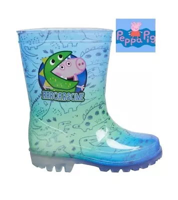 Peppa Pig Boys Girls Kids Waterproof Wellies Wellingtons Infants Boots Size 5-10 • £10.48