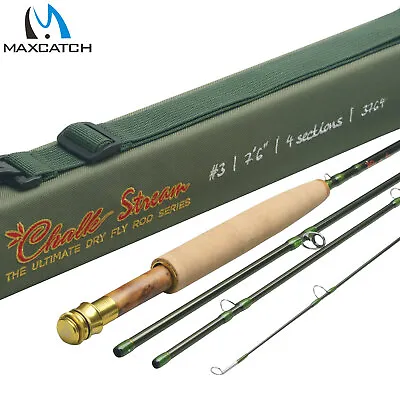 Maxcatch Chalk Stream Fly Fishing Rod 40T Graphite 2/3wt Ultimate Dry Fly Rod • $128