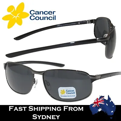 $49.95 • Buy Cancer Council Mens Sports Polarised Sunglasses Gift Botany Gun Metal Smoke Mono