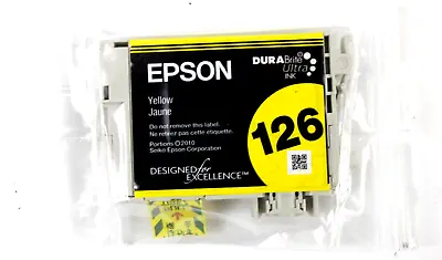 Genuine Epson 126 Yellow Ink Cartridge For Stylus NX330 NX430 WorkForce 60 New • $8.96