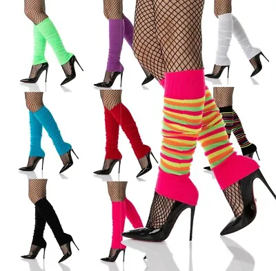 Disco Dance Leg Warmers 1980's Costume Party Outfit 10 Colors Bright Neon Party  • £3.99