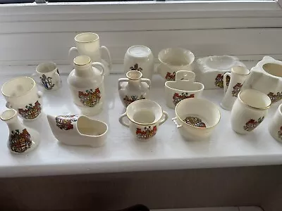 W.H. Goss  Crested China Job Lot 18 Unusual Genuine Pieces Croydon Crest • £18