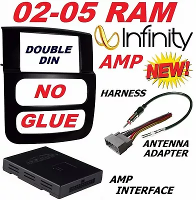 $169.99 • Buy 02 03 04 05 Dodge Ram Infinity Jbl Alpine Car Stereo Radio Double Din  Dash Kit