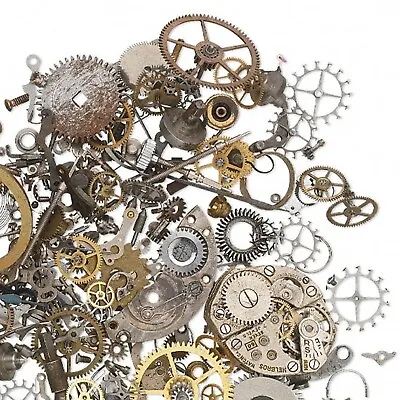 Watch Parts Pieces Gears Steampunk Collage Altered Art Jewelry 1 OZ  250 Pcs • $26.95