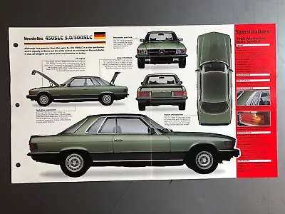 1977 - 1981 Mercedes-Benz 450 SLC 5.0/500 SLC Poster Spec Sheet Folder Brochure • $14.95