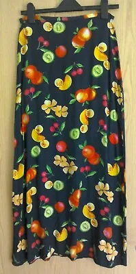 £15 • Buy Ladies Fruit And Flower Print (Cherry, Lime, Orange, Melon) Long Summer Skirt 12