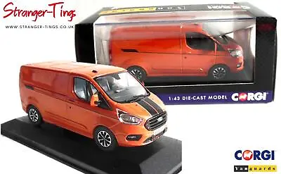 Corgi Vanguards Ford Transit Custom Sport Orange 1/43 Diecast Model VA15101 • £33.99