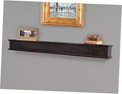  Bisbee Oak Wood Fireplace Mantel Shelf With Top And Bottom 60 Inch Chocolate • $345.03