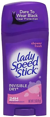 Lady Speed Stick Antiperspirant/Deodorant Invisible Dry Shower Fresh 2.3... • $24.50