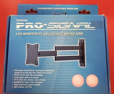 Pro-Signal LCD Monitor/TV Adjustable Swing Arm - PSG03389 • $14