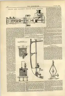 1874 Shan Mason Steam Fire Engine Mein Governor • $12.63