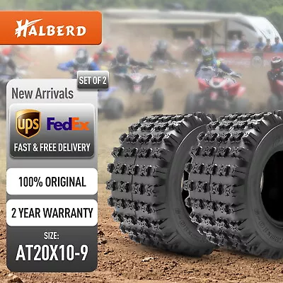 Set 2 20x10-9 ATV Tires 4Ply 20x10x9 Sport Quad Tyre All Terrain GNCC Race Tire • $104.98