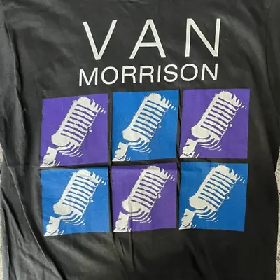 Vintage Van Morrison 1990 Tour Shirt Short Sleeve Black Unisex S-5XL NE2599 • $23.74