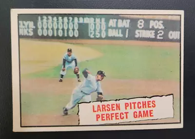 1961 Topps #402 DON LARSEN Pitches Perfect Game VG+/EX Crease Free YANKEES • $0.99