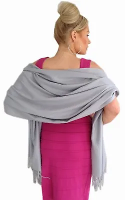 Beautiful WEDDING CASHMERE Blend Pashmina Shawl Scarf For Races / Prom / Evening • £9.99