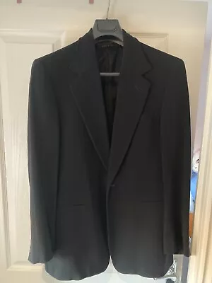 DONNA KARAN NEW YORK Black Label Signature Men's Black Wool Suit 40R/W32 • £9.99
