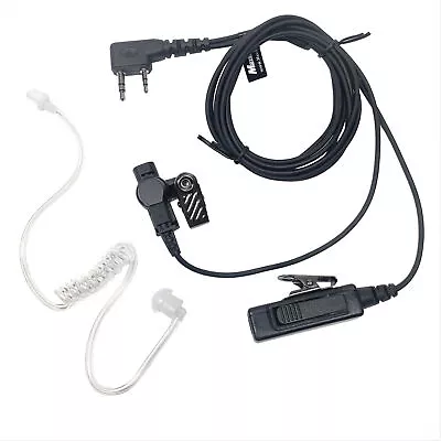 PTT Mic Surveillance Earpiece Headset For Kenwood Walkie Talkie Two Way Radio • $15.98