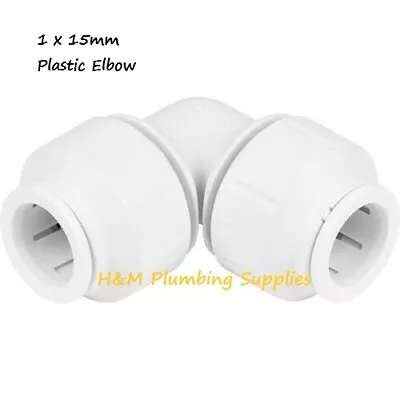 £3.79 • Buy JG Speedfit Push Fit Elbow Compression Plumbing Fitting 15mm JOHN GUEST