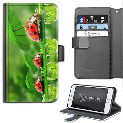 $28.36 • Buy Red Ladybird Phone Case;PU Leather Wallet Flip Case;Cover For Samsung;Apple