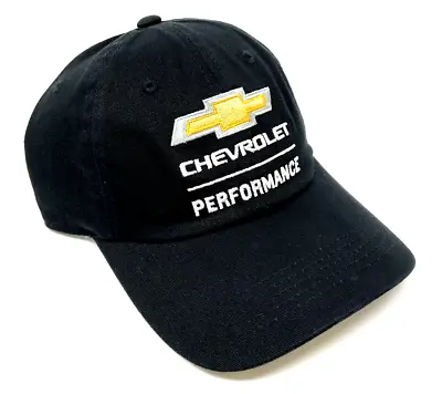 Chevrolet Performance Chevy Bowtie Logo Black Adjustable Curved Bill Slouch Hat • $14.95