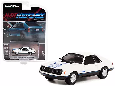 1979 Ford Mustang Cobra White W Medium Blue Glow Graphics Hot Hatches Series 2 1 • $18.97
