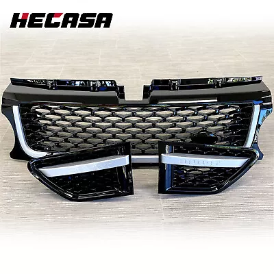 Front Black Upper Grille W/ Air Side Vents For Range Rover Sport L320 2010-2013 • $80.50