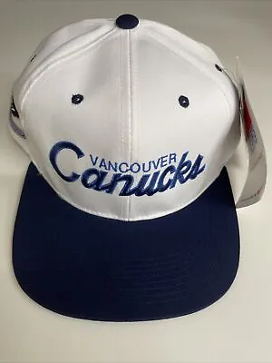 NWT Sports Specialties Double Script Vancouver Canucks Snapback Hat NHL • $110