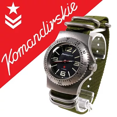 VOSTOK KOMANDIRSKIE 2415 / 280680 RUSSIAN Mechanical Military Watch • $116.50