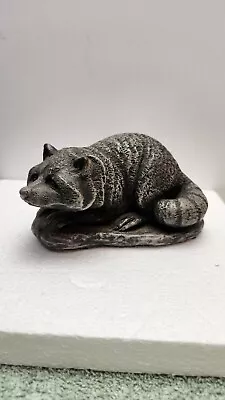 £19.40 • Buy Henri Studio Palatine Il Cast Stone Racoon Dark Grey Garden Statue Figurine