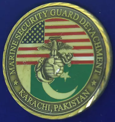 USMC MSG Marine Security Guard Detachment Karachi Pakistan Challenge Coin X-6 • $45