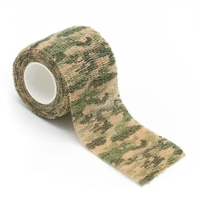 Self-adhesive Non-woven Camouflage Rifle Wrap Camo Bandage Stealth Tape • £3.99