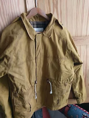 £275 • Buy Norse Projects Skilliam Oilskin Cotton Jacket Medium Vintage Nunk Millerain