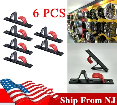 6PCS 13-22'' Car Tire Wheel Rim Hub Hook Shop Display Stand Wall Mounted Holder  • $21.61