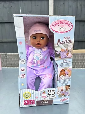 Baby Annabell Interactive Poseable Leah Active 43cm Doll With Accessories Girls • £37.99