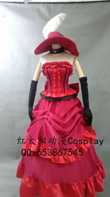 Anime Black Butler Madam Red Angelina Dalles Women's Party Red Dress Cosplay Cos • $96