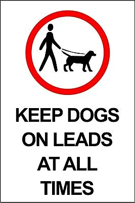 £12.99 • Buy Keep Dogs On Leads At All Times Metal Warning Sign Plaque, Park Gate Farm Path 